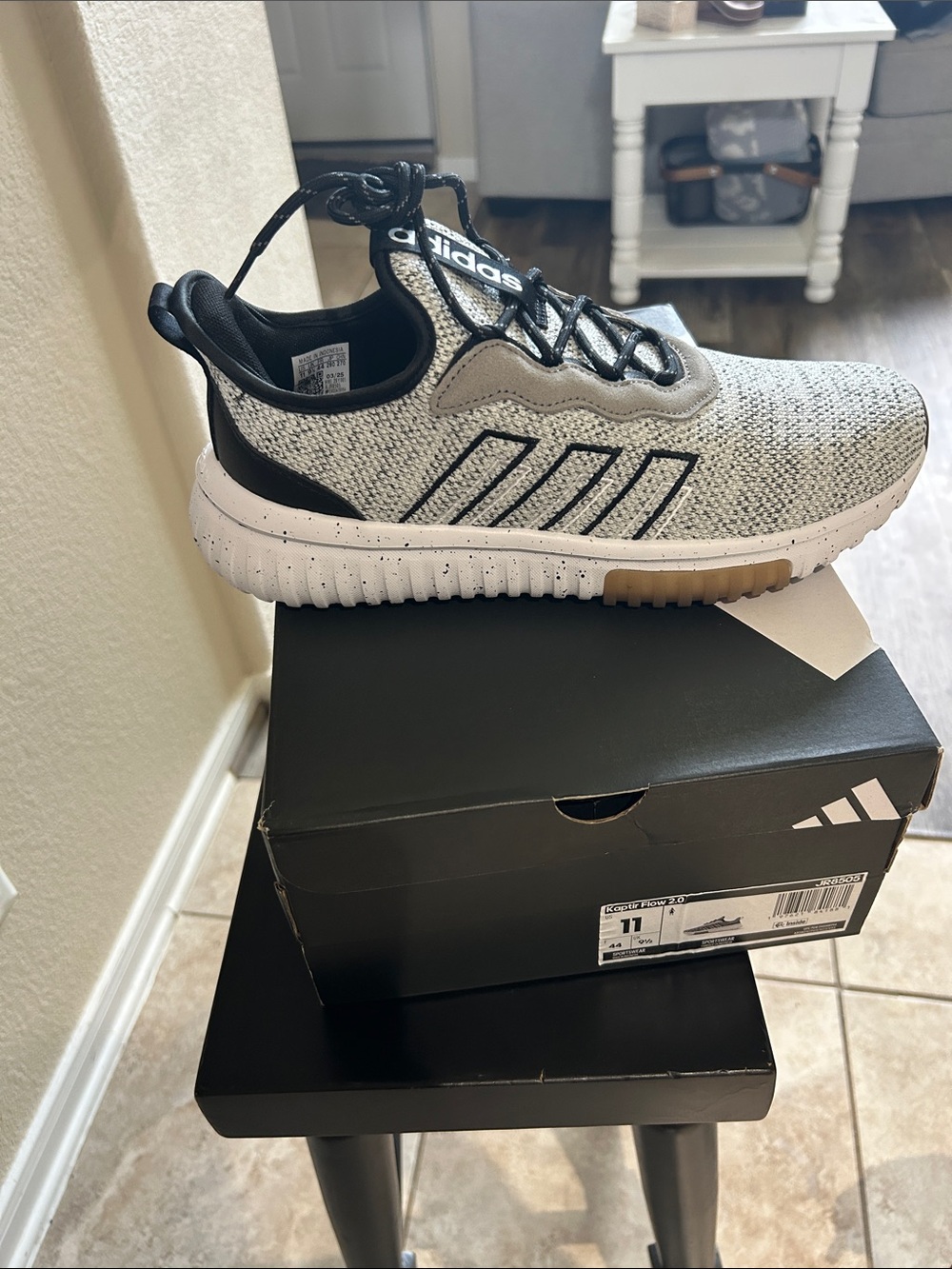 Adidas Men’s Gray Knit Athletic Sneakers - Lightweight Comfort 11